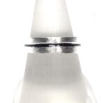 シルバー水平線平打リング正面