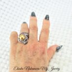 少し濃いめのFPR51南洋バロックゴールドシルバーフリーサイズリング