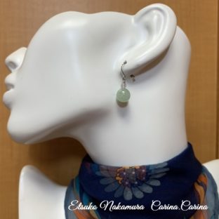 ラベンダーアメシスト＆ひすいピアス