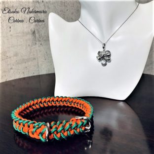 パラコード中、小型犬用首輪 No.9