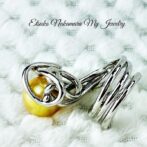 すっきり南洋バロックゴールドパールシルバーフリーサイズリングFPR11