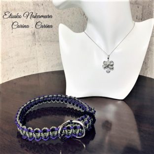 パラコード中、小型犬用首輪 No.11