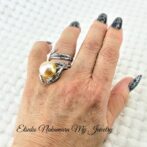 すっきり南洋バロックゴールドパールシルバーフリーサイズリングFPR11