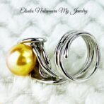 すっきり南洋バロックゴールドパールシルバーフリーサイズリングFPR11