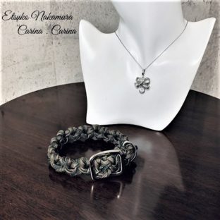 パラコード中、小型犬用首輪　No6