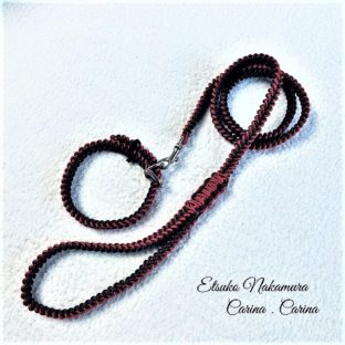 パラコード中、小型犬用リード＆首輪セット No.15