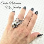 スッキリFPR11南洋バロックパールシルバーフリーサイズリング