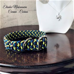 パラコード大型犬たたみ編み首輪　No1