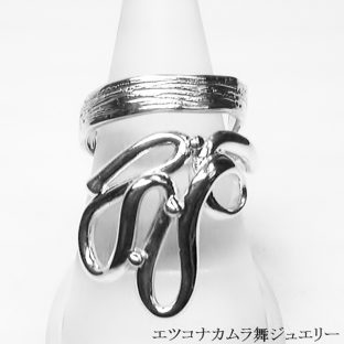 大人エレガントな個性　シルバーフリーサイズリング FR28