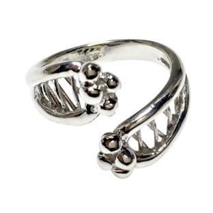 メッシュにつぶつぶのシルバーフリーサイズリングFR33