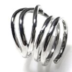 シルバーフリーサイズリング寝かせた状態後ろ向き