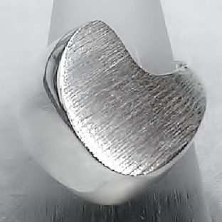 ユニセックスシルバーデザインリングJE2