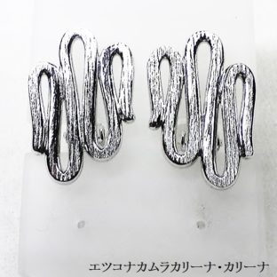 荒らし&鏡面 シルバーイヤリングP6