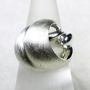 個性的大人エレガントシルバーデザインリングR26