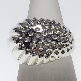 向日葵の花芯のような　シルバーデザインリング R37