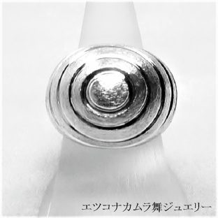 クルクルドームのシルバーユニセックスリングR68
