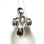 シルバーデザインリングたてに入れた正面向き画像