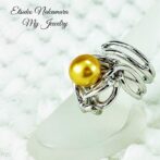 少し濃いめのFPR51南洋バロックゴールドシルバーフリーサイズリング