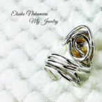 すっきり南洋バロックゴールドパールシルバーフリーサイズリングFPR11