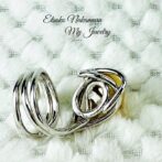 すっきり南洋バロックゴールドパールシルバーフリーサイズリングFPR11