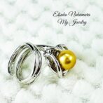 少し濃いめのFPR51南洋バロックゴールドシルバーフリーサイズリング