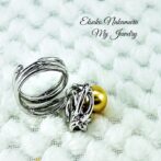 少し濃いめのFPR51南洋バロックゴールドシルバーフリーサイズリング