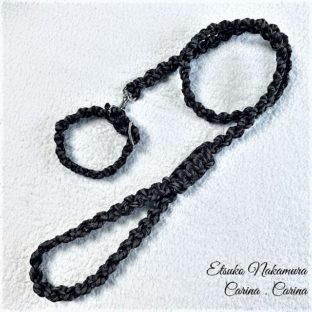 パラコード中、小型犬用リード&首輪セット No.6