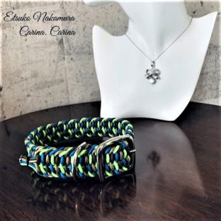 パラコード大型犬たたみ編み首輪　No2