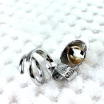 シルバーフリーサイズパールリングの裏返した状態