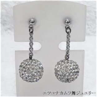 キラキラミラーボールピアス12mm玉