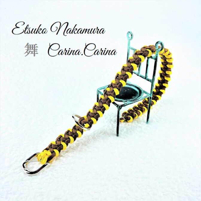 [公式]パラコードマクラメ編みNo37　中、小型犬首輪