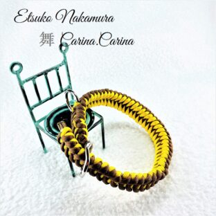 [公式]パラコードマクラメ編みNo38　中、小型犬首輪