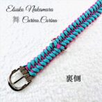 「公式」パラコードマクラメ編みNo23中、小型犬リード＆首輪セット