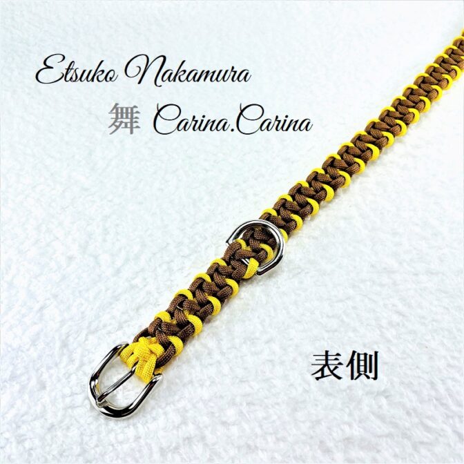 [公式]パラコードマクラメ編みNo37　中、小型犬首輪