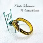 「公式」パラコードマクラメ編みNo24中、小型犬リード＆首輪セット