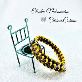 [公式]パラコードマクラメ編みNo37　中、小型犬首輪