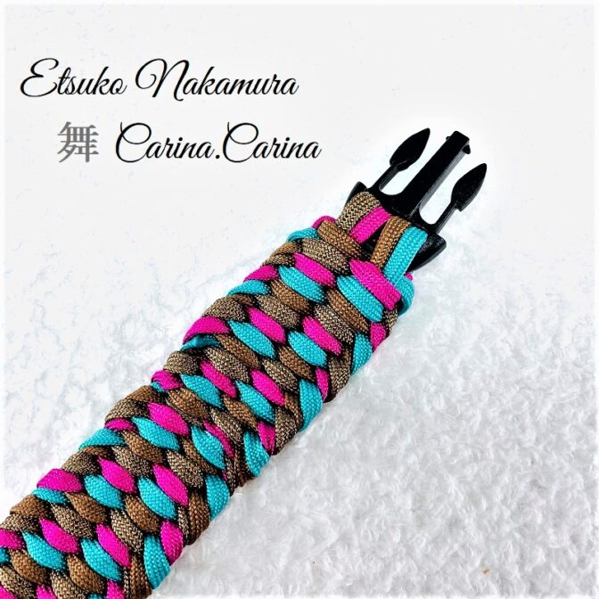 [公式]パラコード大、中型犬マクラメ編みNo34　たたみ編み首輪