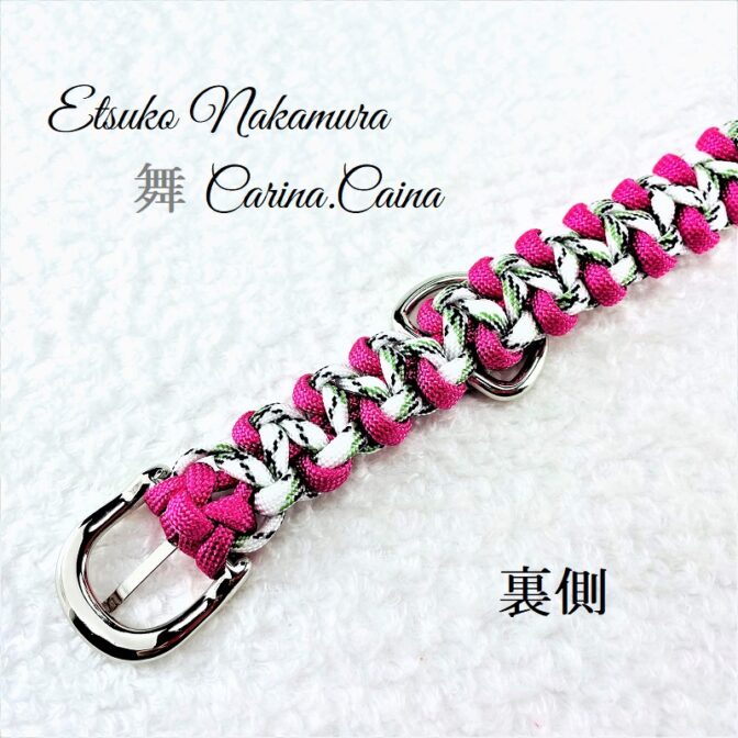 [公式]パラコードマクラメ編みNo40　中、小型犬首輪