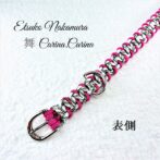 [公式]パラコードマクラメ編みNo40　中、小型犬首輪