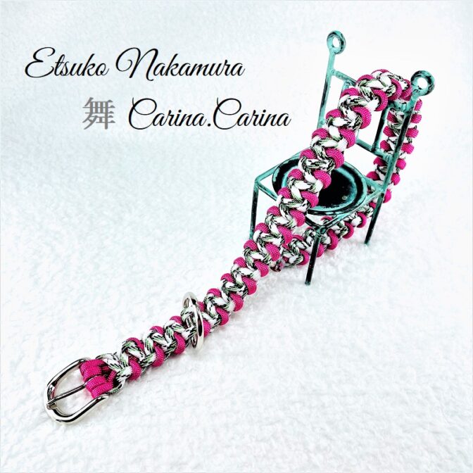 [公式]パラコードマクラメ編みNo40　中、小型犬首輪