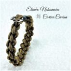 [公式]パラコードマクラメ編みNo49ブラウン1本結び犬猫首輪