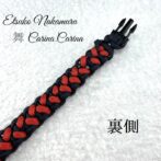 [公式]マクラメ編みNo45　ネイビー＆赤の平結びアレンジ小型犬首輪