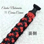 [公式]パラコードマクラメ編みNo51 赤とネイビー犬首輪