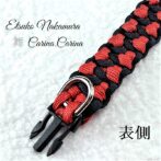 [公式]パラコードマクラメ編みNo51 赤とネイビー犬首輪