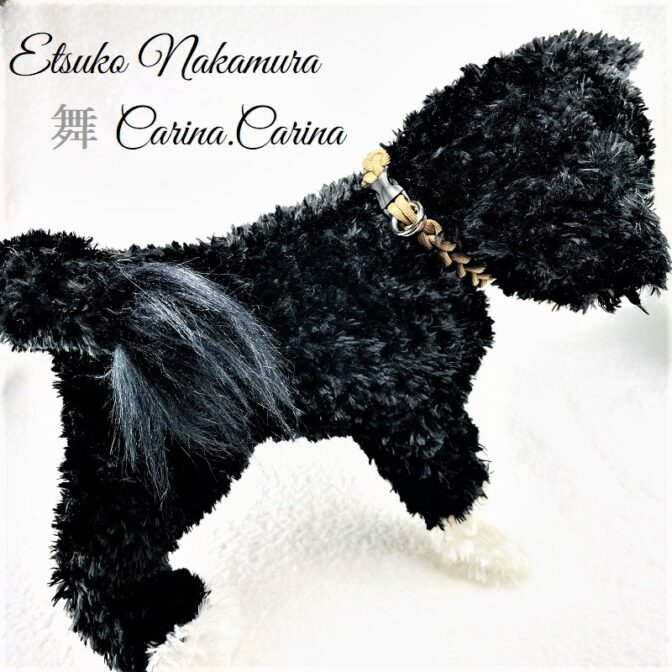 [公式]パラコードマクラメ編みNo49ブラウン1本結び犬猫首輪