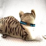 [公式]パラコードマクラメ編み＃45ターコイズブルーと黒色の犬猫首輪