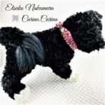 [公式]パラコードマクラメ編みNo67 ホワイト＆ピンクと薄茶色の犬首輪