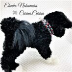 [公式]パラコードマクラメ編みNo65 ターコイズブルー＆レッドとネイビーの犬首輪