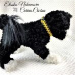 [公式]パラコードマクラメ編みNo68 イエローとブラックの犬首輪