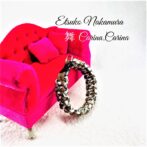 [公式]パラコードマクラメ編みNo53 茶と白＆黒の犬首輪